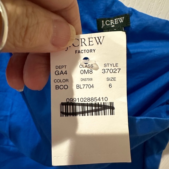 J Crew Blue One Shoulder Cocktail Dress NWT - Picture 5 of 8